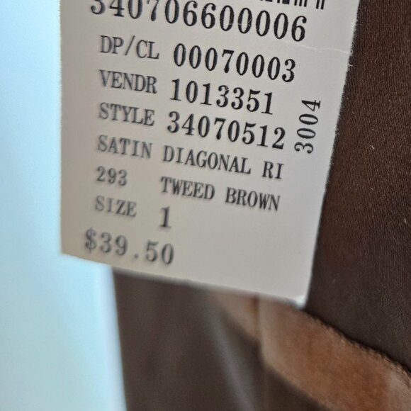 Wet Seal Tweed Brown Skirt Size 1 About 21" Long (NWT) Waist is about 28" - Picture 6 of 10